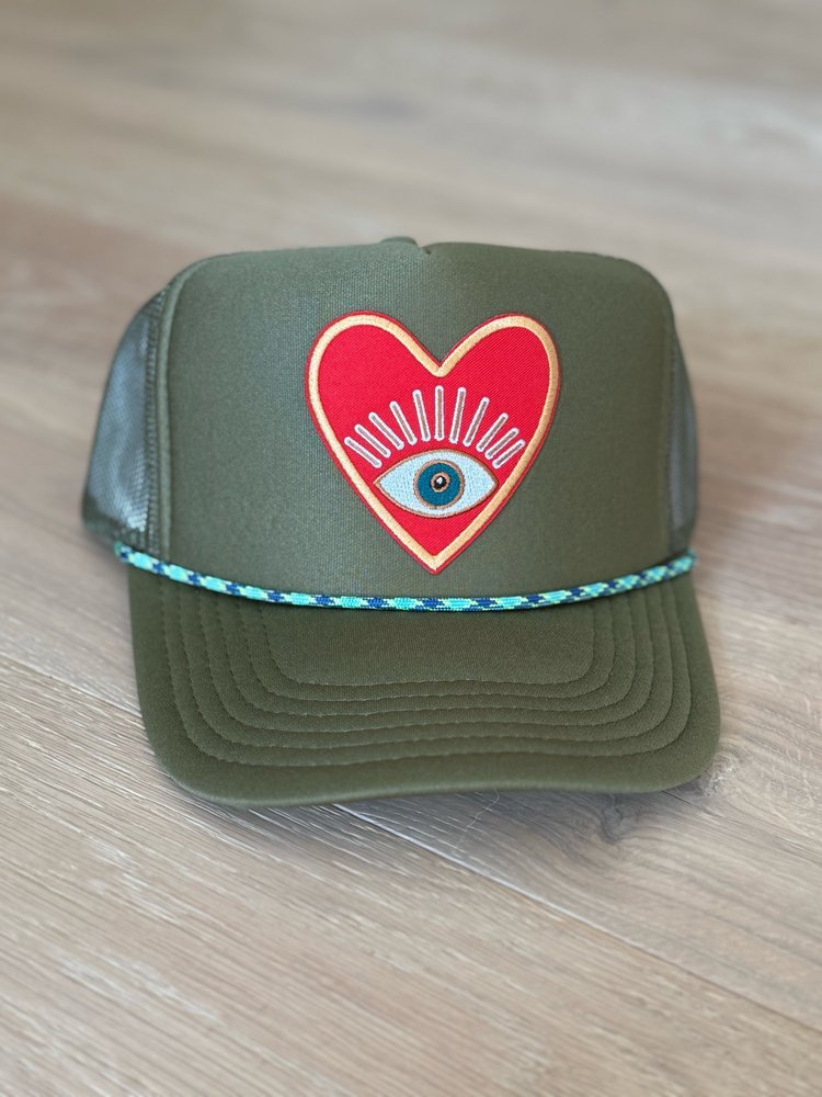 Heart Evil Eye Trucker