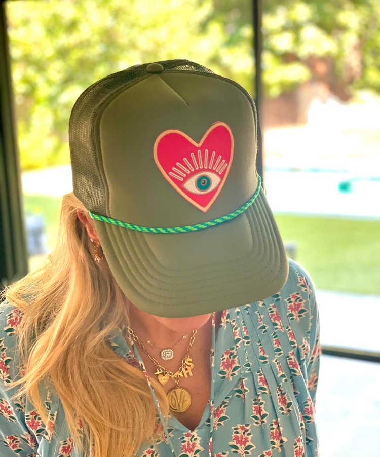 Heart Evil Eye Trucker