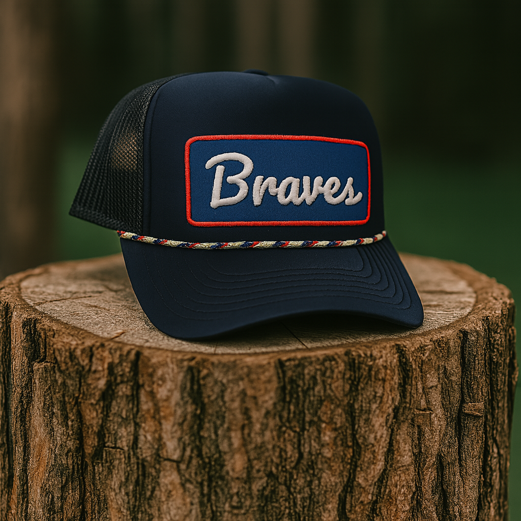 "Varsity Braves" Hat (Blue and Ivory Patch)