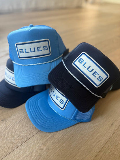 “BLUES” soccer trucker hat