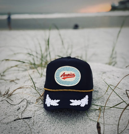 “America” Fireworks Trucker with Wings