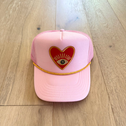 Heart Evil Eye Trucker