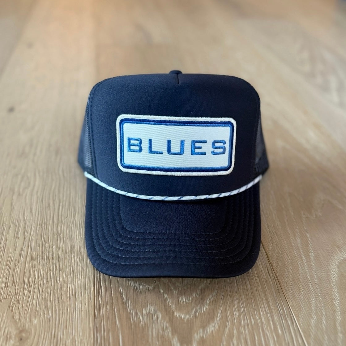 “BLUES” soccer trucker hat