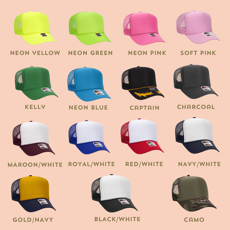 Hat colors/customization options – Golden Eye Truckers