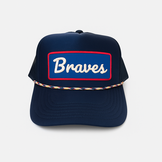 Varsity Braves Hat (Blue and Ivory Patch)